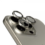 PanzerGlass iPhone 15 Pro/iPhone 15 Pro Max Kamerabeskyttelse Hoops Natural Titanium