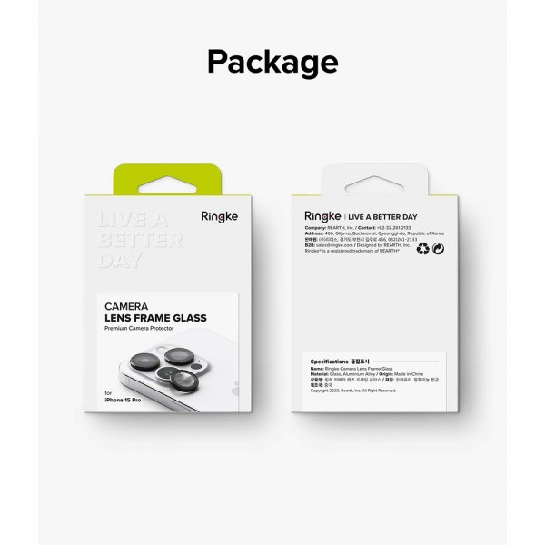 Ringke iPhone 15 Pro Kamerabeskyttelse Kamera Linse Ramme