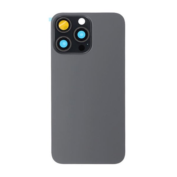 iPhone 15 Pro Max Bagsideglas med Magsafe Magnet - Sort