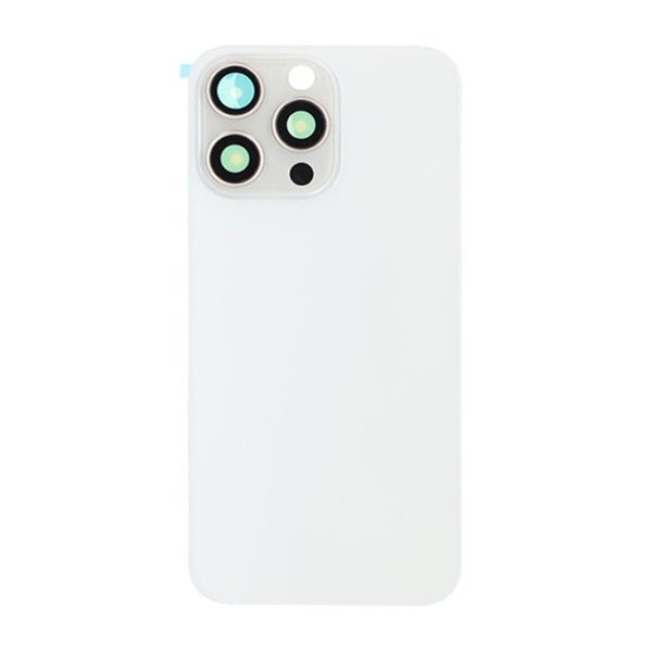 iPhone 15 Pro Max Bagside Glas med Magsafe Magnet - Hvid