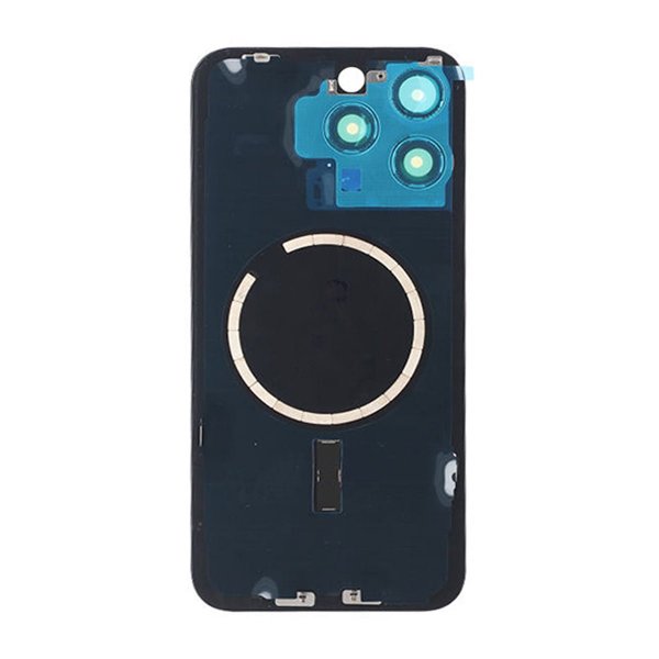 iPhone 15 Pro Max Bagside Glas med Magsafe Magnet - Hvid