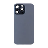iPhone 15 Pro Max Bagside Glas Komplet OEM - Titanblå