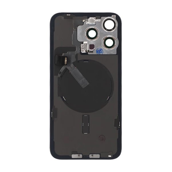 iPhone 15 Pro Max Bagside Glas Komplet OEM - Titanblå