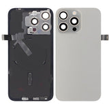 iPhone 15 Pro Max Bagside Glas Komplet OEM - Naturlig Titanium