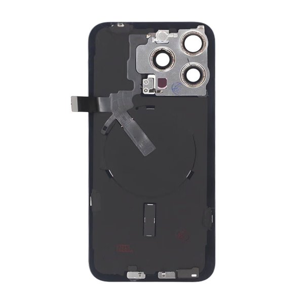 iPhone 15 Pro Max Bagside Glas Komplet OEM - Naturlig Titanium