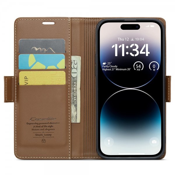 CaseMe iPhone 15 Pro Max Cover 023 Serie Brun