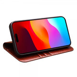 Qialino iPhone 15 Pro Max Etui Ægte Læder Brun