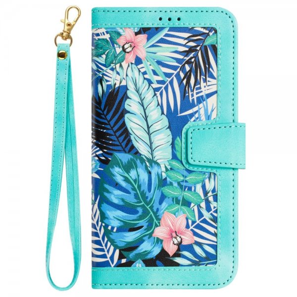 iPhone 15 Pro Max Cover Blomstermønster Grøn
