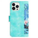 iPhone 15 Pro Max Cover Blomstermønster Grøn
