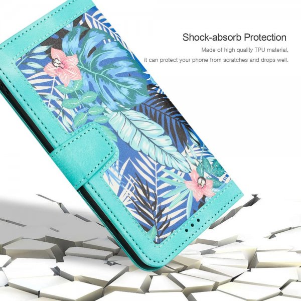 iPhone 15 Pro Max Cover Blomstermønster Grøn