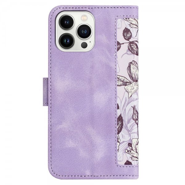 iPhone 15 Pro Max Cover Blomstret Lilla