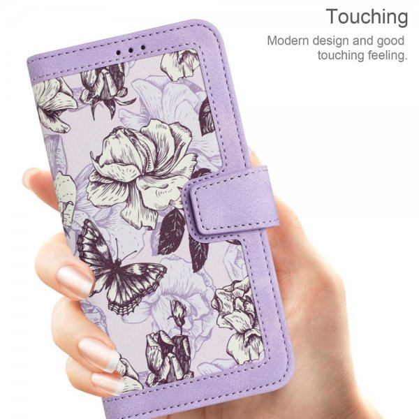 iPhone 15 Pro Max Cover Blomstret Lilla
