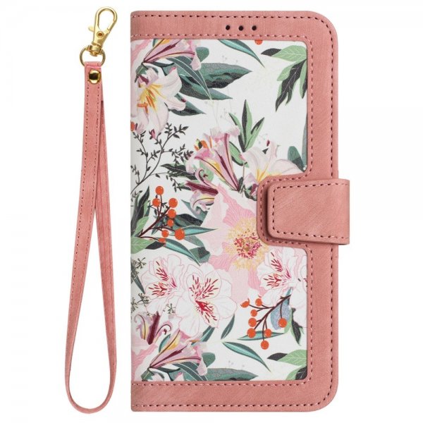 iPhone 15 Pro Max Cover Blomstermønster Rosa