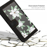 iPhone 15 Pro Max Cover Blomstermønster Sort