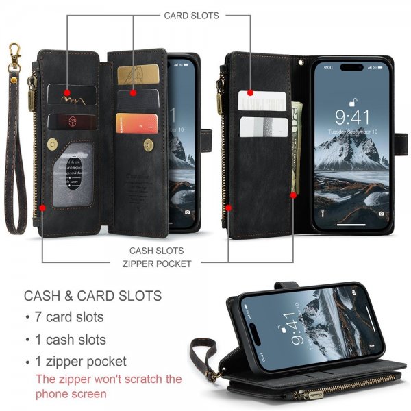 CaseMe iPhone 15 Pro Max Cover C30 Series Sort
