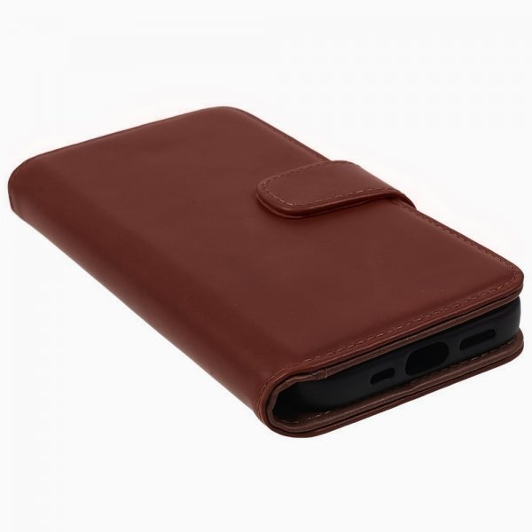 Nordic Covers iPhone 15 Pro Max Etui Essential Leather Maple Brown