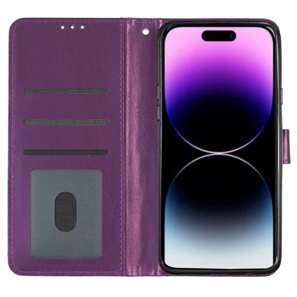 iPhone 15 Pro Max Cover Glitter Lilla