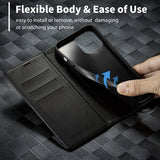 Lc.Imeeke iPhone 15 Pro Max Cover Kulstoffiberstruktur Rød Stribe Vertikal Sort