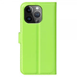 iPhone 15 Pro Max Cover Litchi Grøn