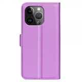 iPhone 15 Pro Max Cover Litchi Lilla