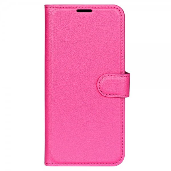 iPhone 15 Pro Max Cover Litchi Magenta