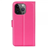 iPhone 15 Pro Max Cover Litchi Magenta
