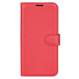 iPhone 15 Pro Max Cover Litchi Rød