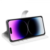 iPhone 15 Pro Max Etui Litchi Hvid