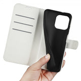 iPhone 15 Pro Max Etui Litchi Hvid