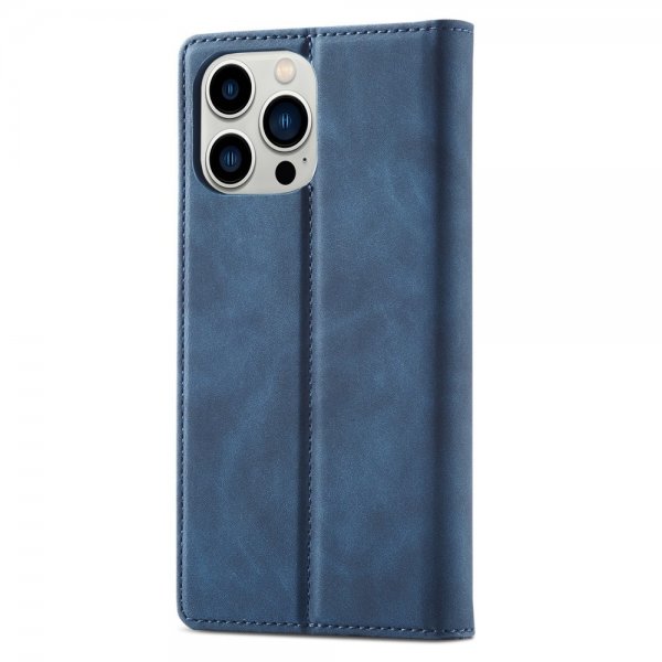 Lc.Imeeke iPhone 15 Pro Max Cover med Kortlomme Flip Blå
