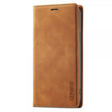Lc.Imeeke iPhone 15 Pro Max Etui med Kortlomme Flip Brun