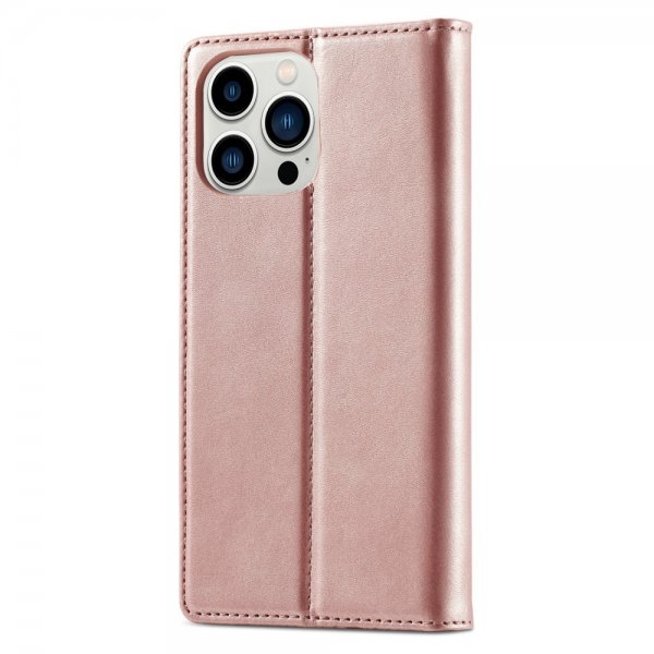 Lc.Imeeke iPhone 15 Pro Max Etui med Kortlomme Flip Rosaguld