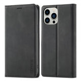 Lc.Imeeke iPhone 15 Pro Max Etui med Kortlomme Flip Sort