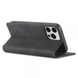 Lc.Imeeke iPhone 15 Pro Max Etui med Kortlomme Flip Sort