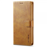 Lc.Imeeke iPhone 15 Pro Max Cover med Kortlomme Standerfunktion Lysebrun