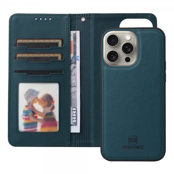Betopnice iPhone 15 Pro Max Etui med Aftageligt Cover 005 Blå