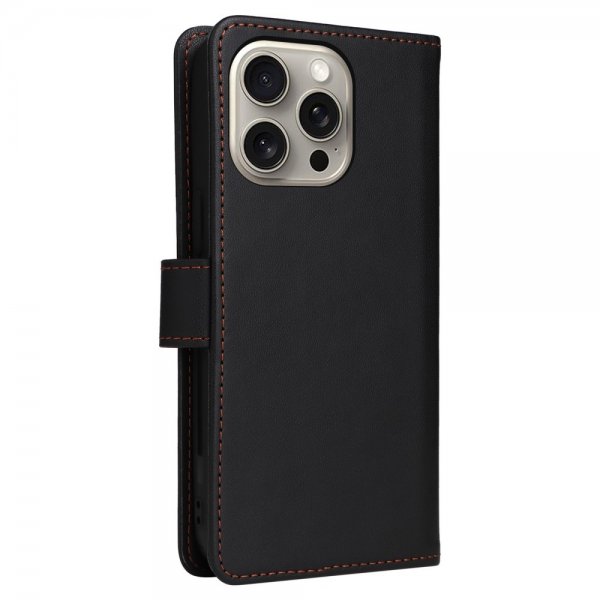 Betopnice iPhone 15 Pro Max cover med aftageligt etui 005 Sort