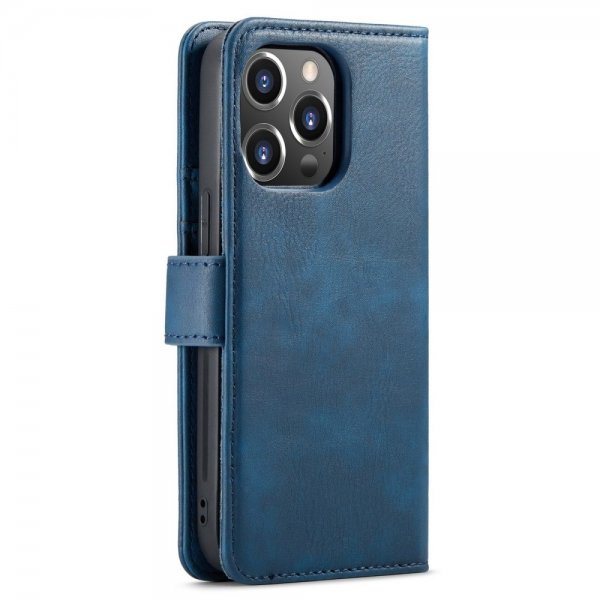 Dg.Ming iPhone 15 Pro Max Etui med Aftageligt Cover Blå