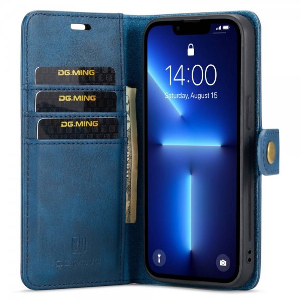Dg.Ming iPhone 15 Pro Max Etui med Aftageligt Cover Blå