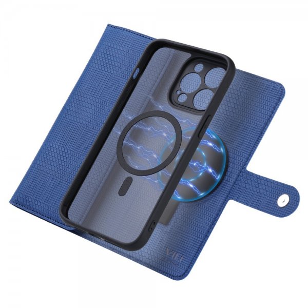 VILI iPhone 15 Pro Max Cover med Aftageligt Cover GHB Series MagSafe Blå
