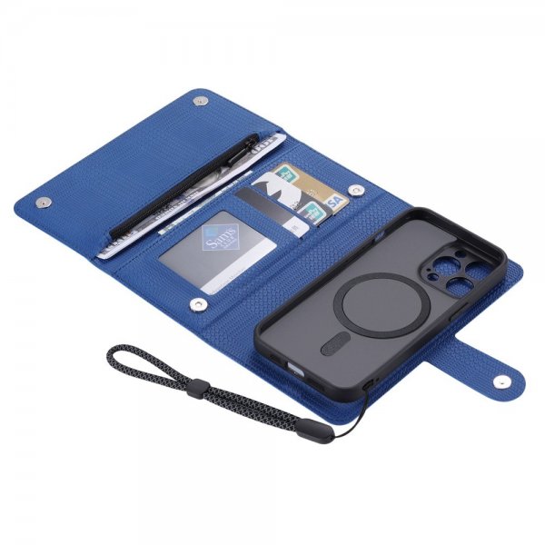 VILI iPhone 15 Pro Max Cover med Aftageligt Cover GHB Series MagSafe Blå