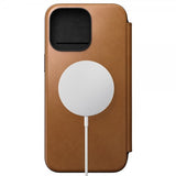 Nomad iPhone 15 Pro Max Cover Modern Leather Folio English Tan