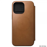 Nomad iPhone 15 Pro Max Cover Modern Leather Folio English Tan