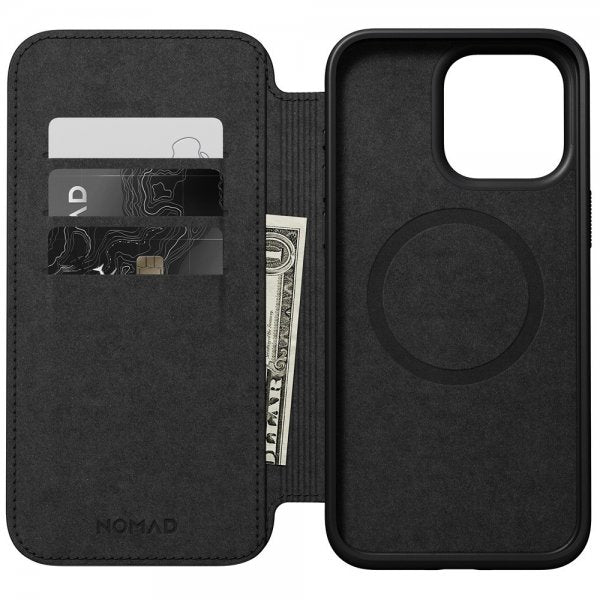 Nomad iPhone 15 Pro Max Cover Modern Leather Folio English Tan