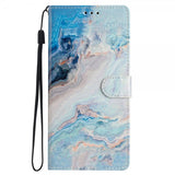 iPhone 15 Pro Max Cover Motiv Blå Marmor