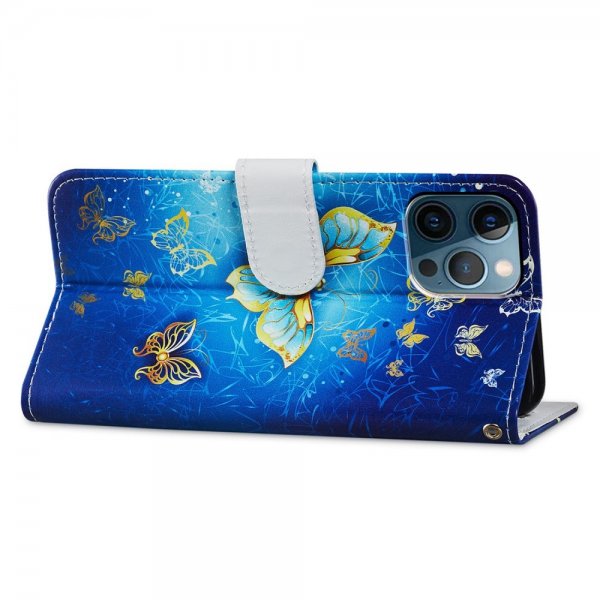iPhone 15 Pro Max Cover Motiv Gylden Sommerfugl