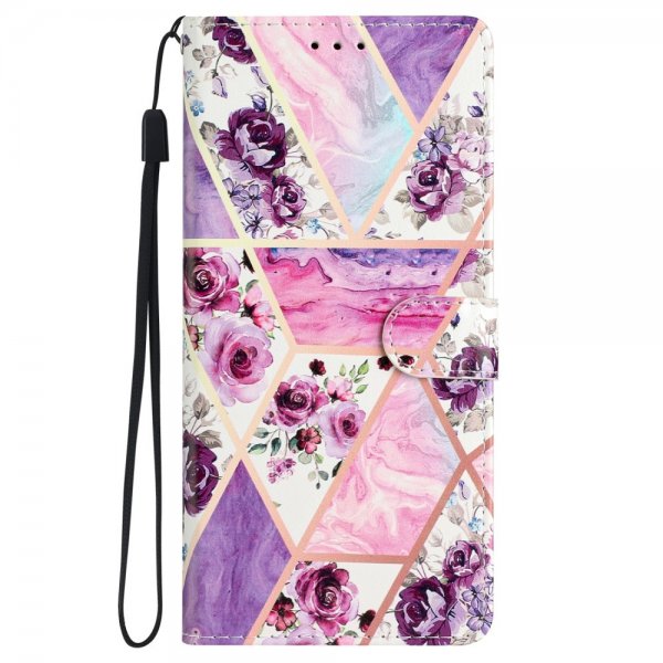 iPhone 15 Pro Max Cover Motiv Lilla Blomster