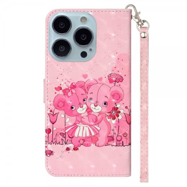 iPhone 15 Pro Max Cover Motiv Lyserøde Bamser