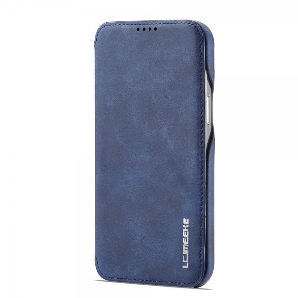Lc.Imeeke iPhone 15 Pro Max Etui Retro Blå