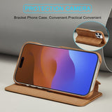 Lc.Imeeke iPhone 15 Pro Max Cover Retro Brun